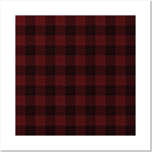 Checker Tartan Red and Black Posters and Art